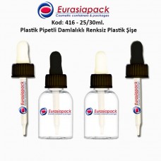 Damlalıklı Plastik Şişe Kod 416 - 25/30ml.