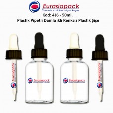 Damlalıklı Plastik Şişe Kod 416 - 50ml.